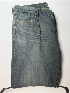 Relaxed Fit Men's Jeans in Faded Blue Denim